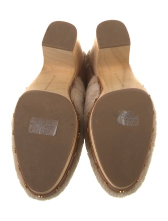 Veronica Beard Fur Studded Accents Mules