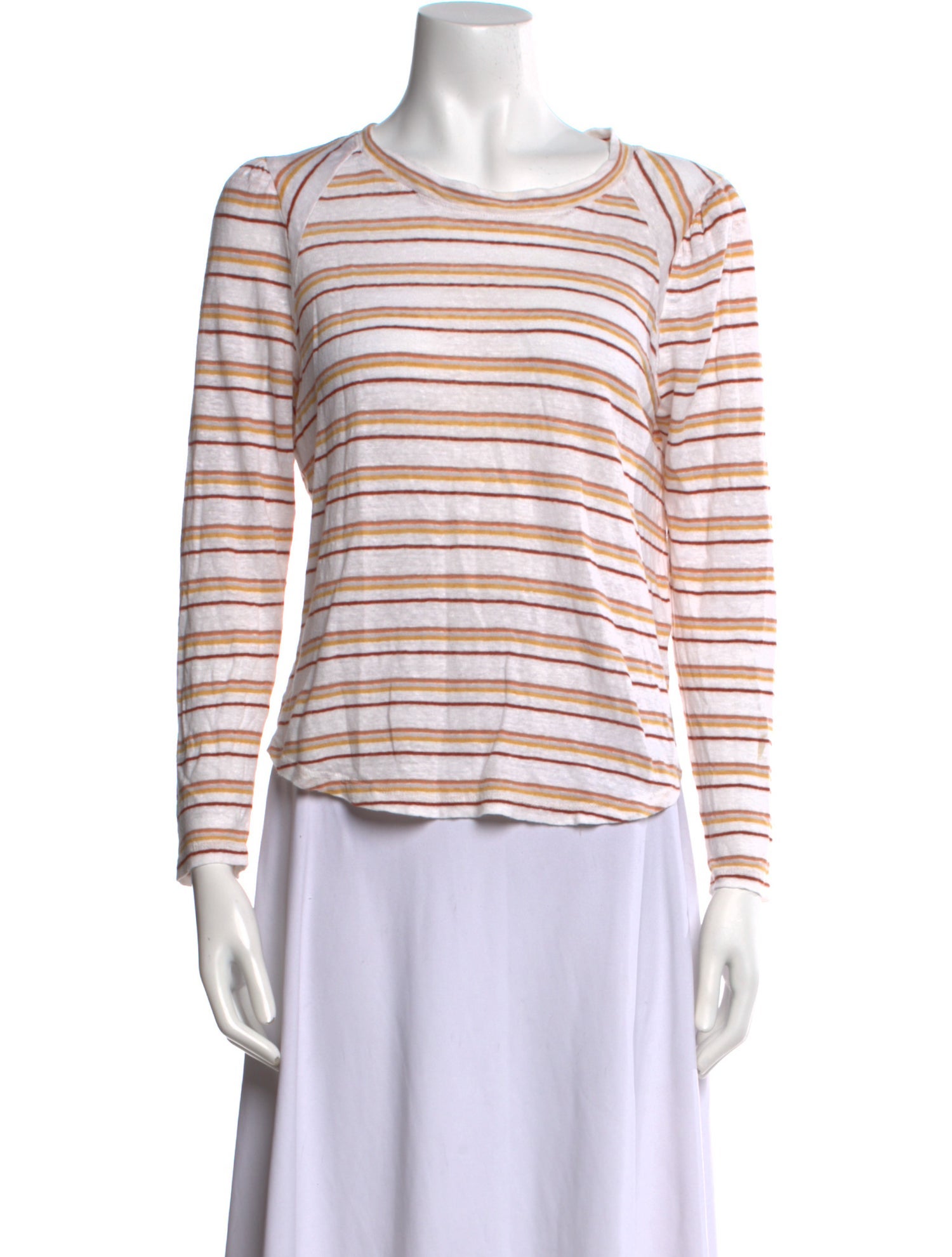 Veronica Beard Linen Striped Top