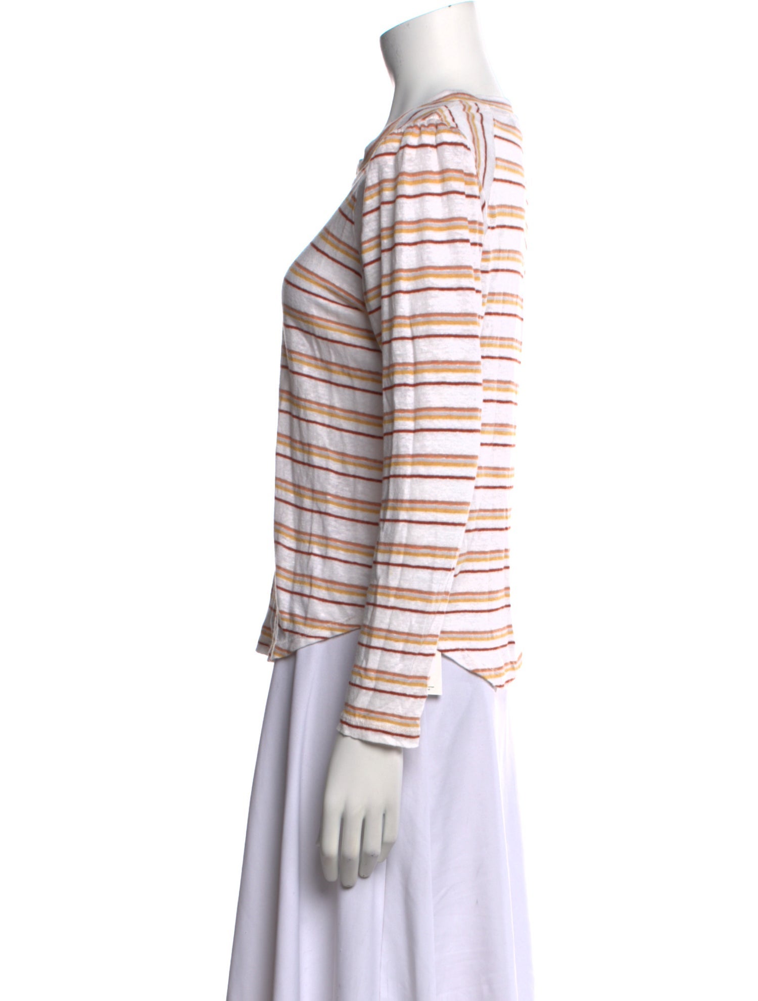 Veronica Beard Linen Striped Top