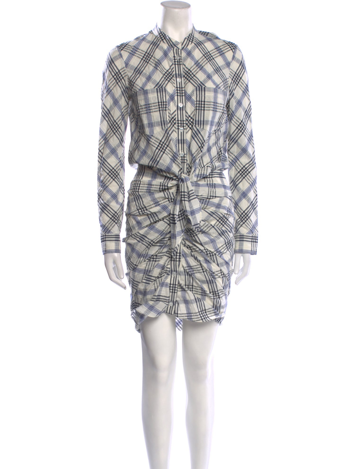 Veronica Beard Plaid Print Knee-Length Dress