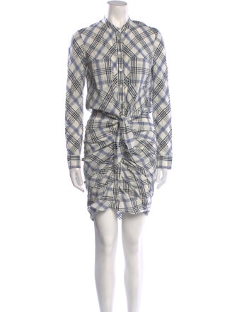 Veronica Beard Plaid Print Knee-Length Dress