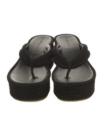 Veronica Beard Suede Flip Flops