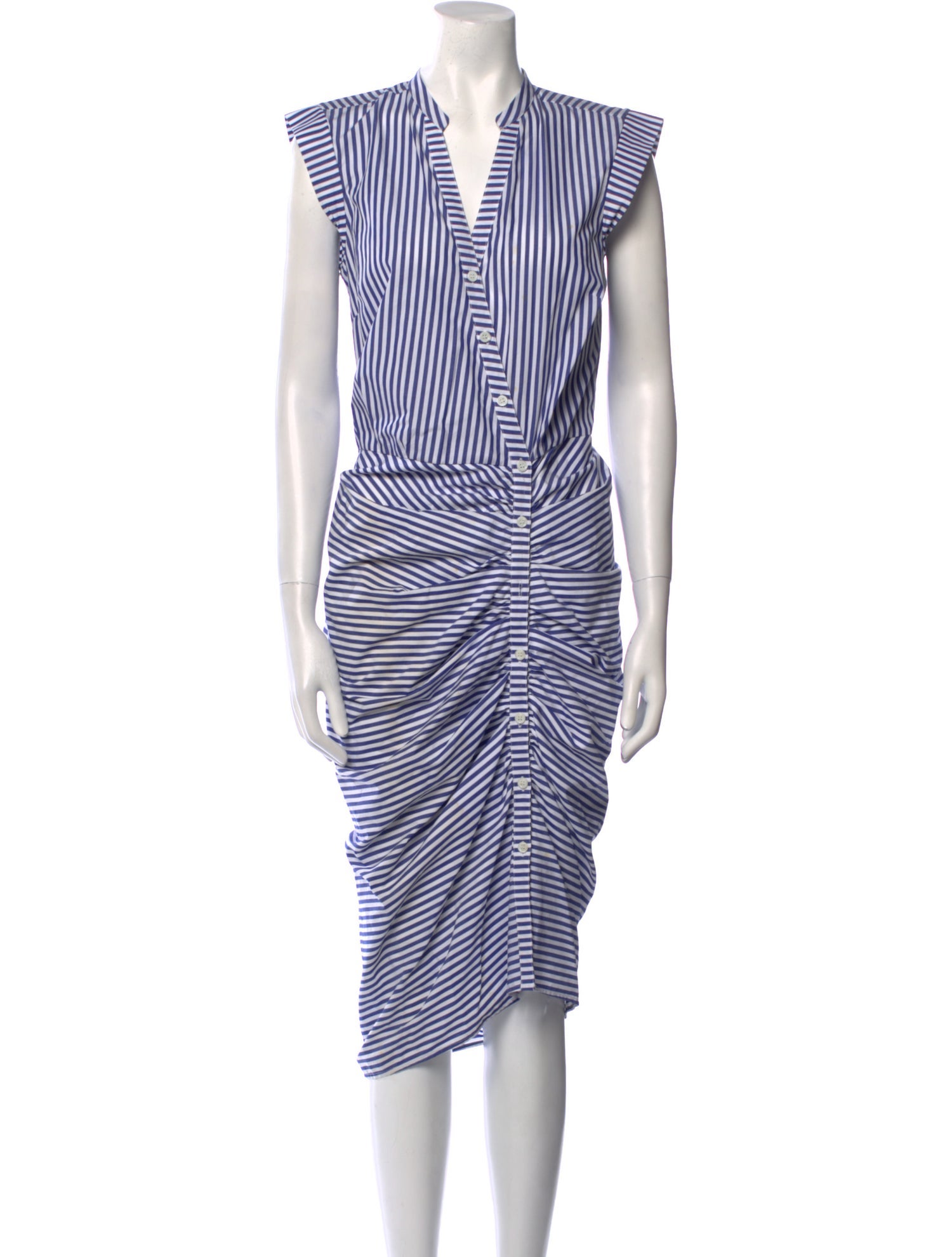 Veronica Beard Striped Midi Length Dress