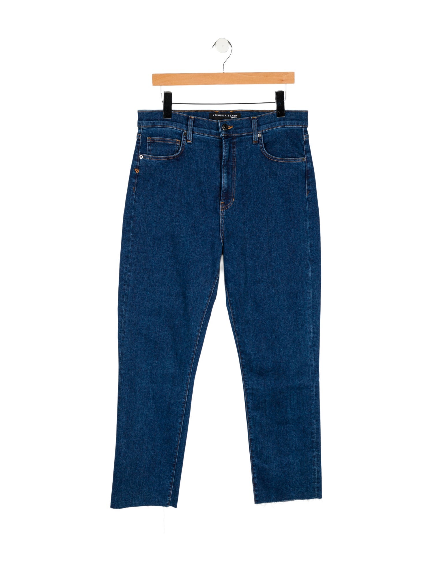 Veronica Beard High-Rise Straight Leg Jeans