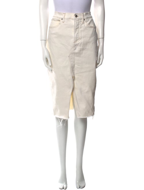 Veronica Beard Raw-Edge Trim Knee-Length Skirt