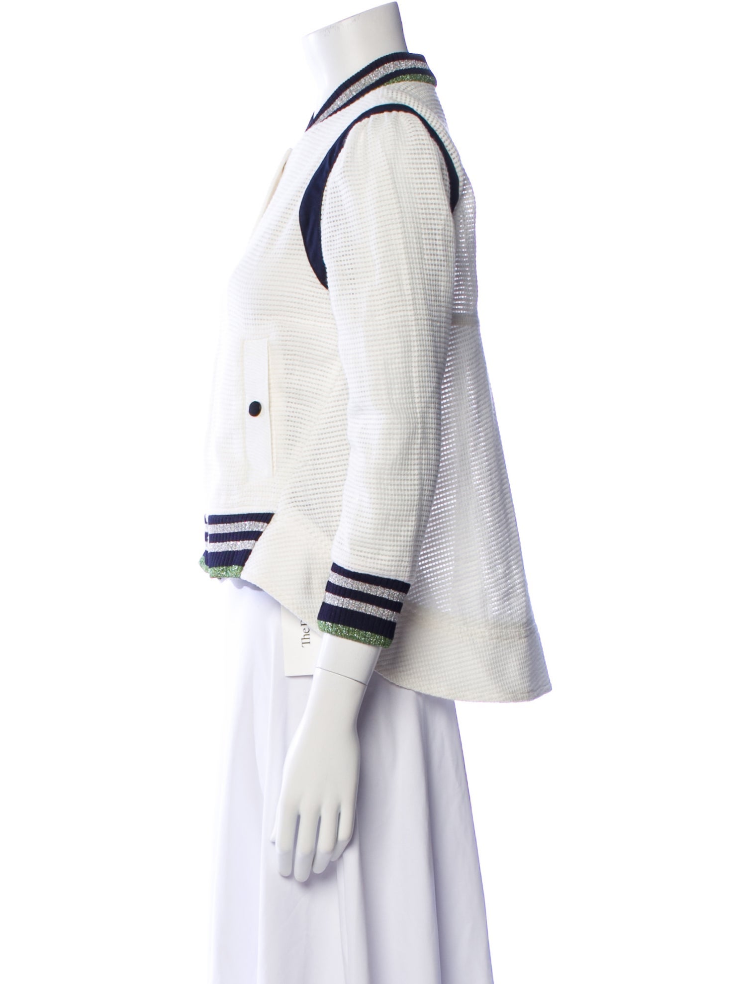 Veronica Beard Striped Bomber Jacket