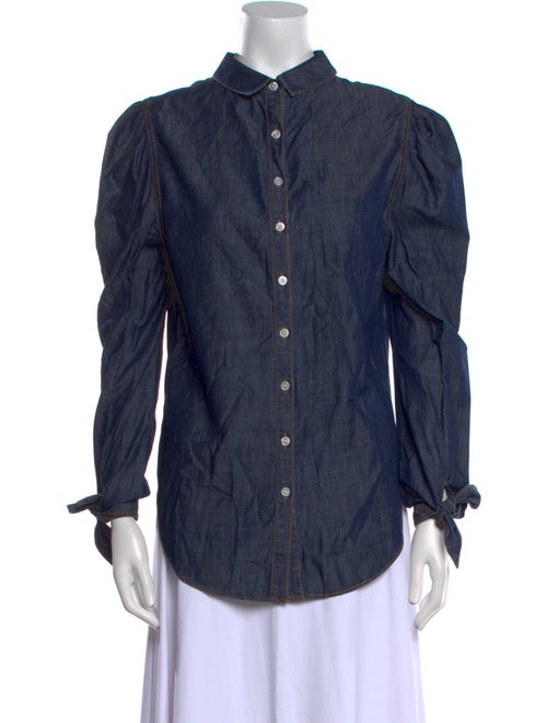 Veronica Beard Long Sleeve Button-Up Top