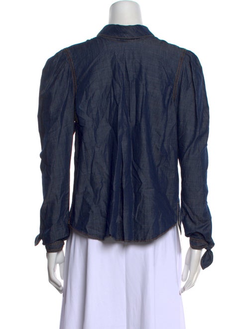 Veronica Beard Long Sleeve Button-Up Top