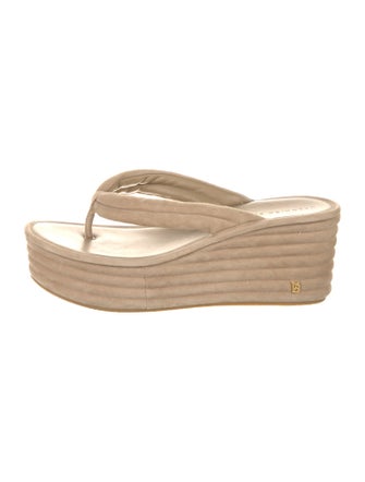 Veronica Beard Suede Flip Flops