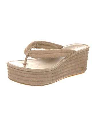 Veronica Beard Suede Flip Flops