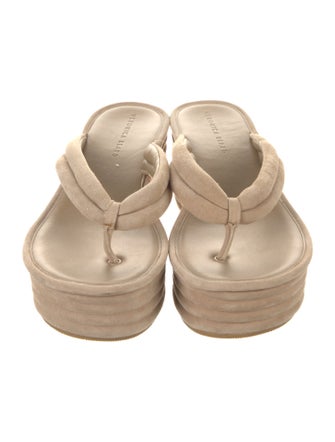 Veronica Beard Suede Flip Flops