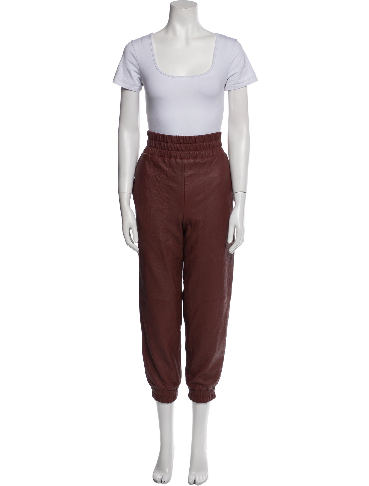 Veronica Beard Leather Skinny Leg Pants w/ Tags