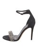 Veronica Beard Suede Crystal Embellishments Sandals