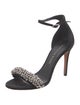 Veronica Beard Suede Crystal Embellishments Sandals