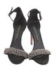 Veronica Beard Suede Crystal Embellishments Sandals