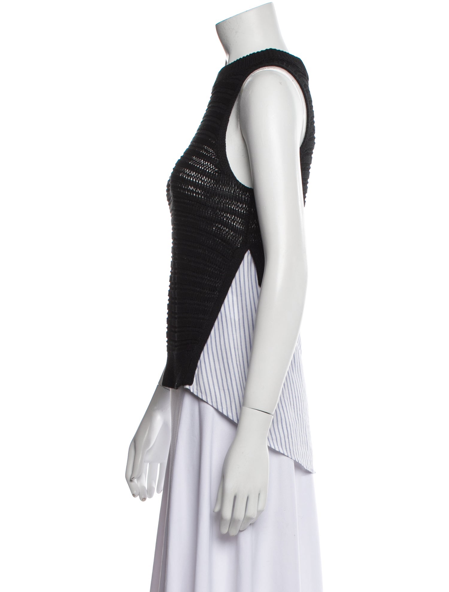 Veronica Beard Mock Neck Sleeveless Top