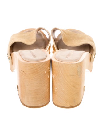 Veronica Beard Suede Studded Accents Slides