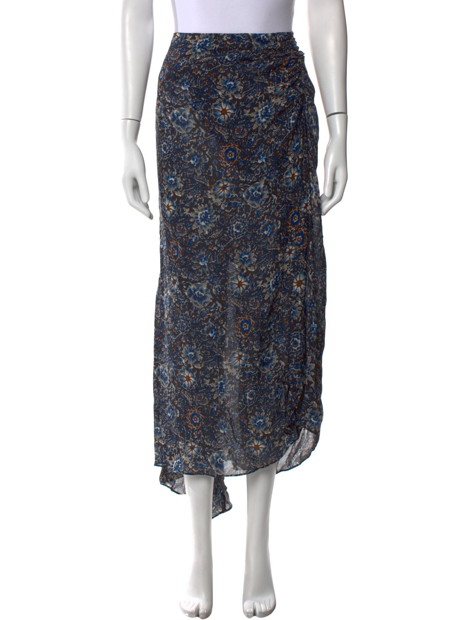 Veronica Beard Floral Print Long Skirt