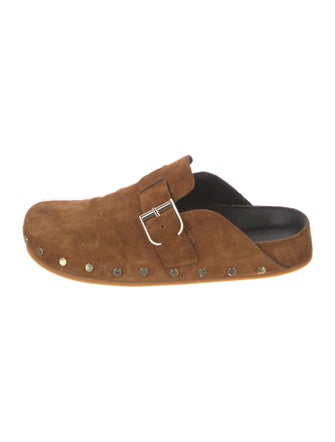 Veronica Beard Suede Studded Accents Mules
