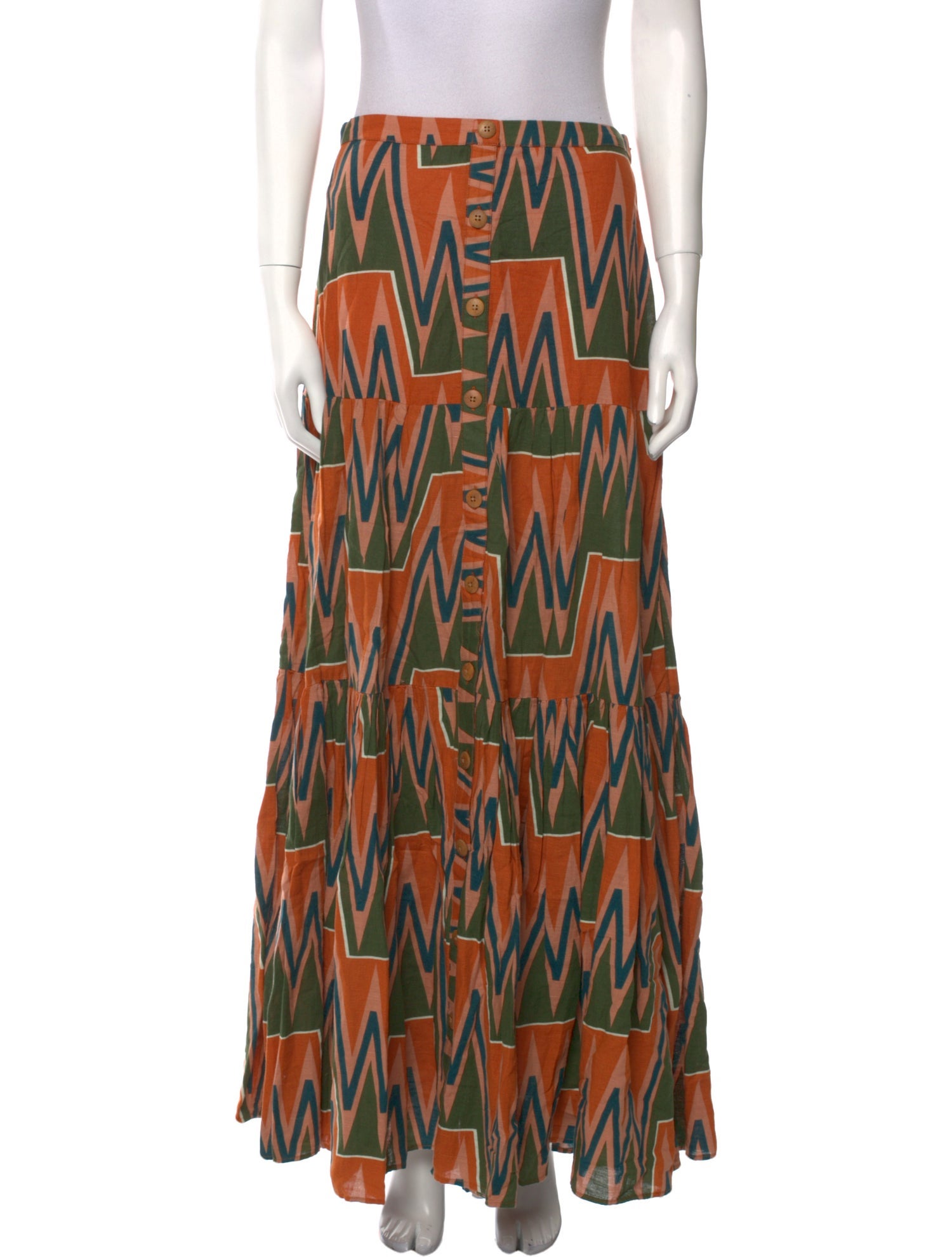 Veronica Beard Linen Midi Length Skirt
