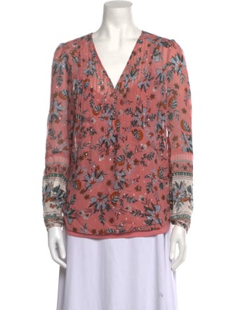 Veronica Beard Silk Printed Blouse