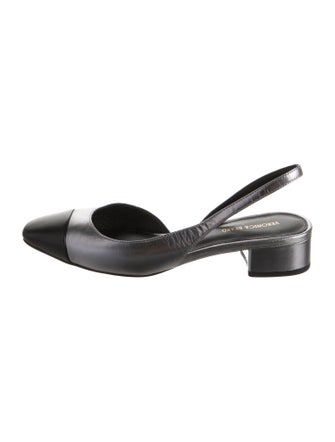 Veronica Beard Leather Slingback Flats