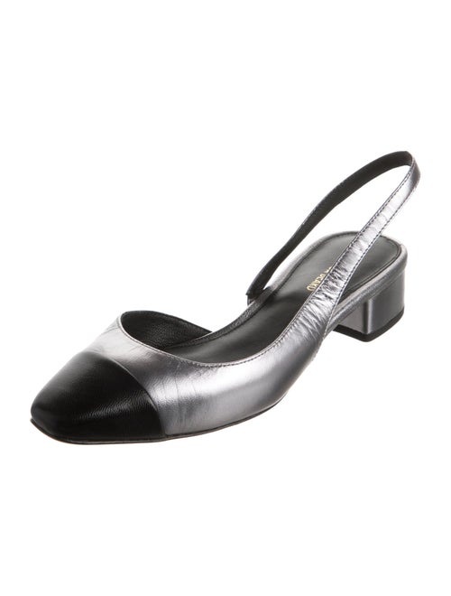 Veronica Beard Leather Slingback Flats