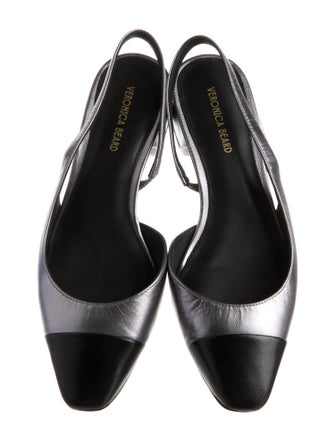 Veronica Beard Leather Slingback Flats