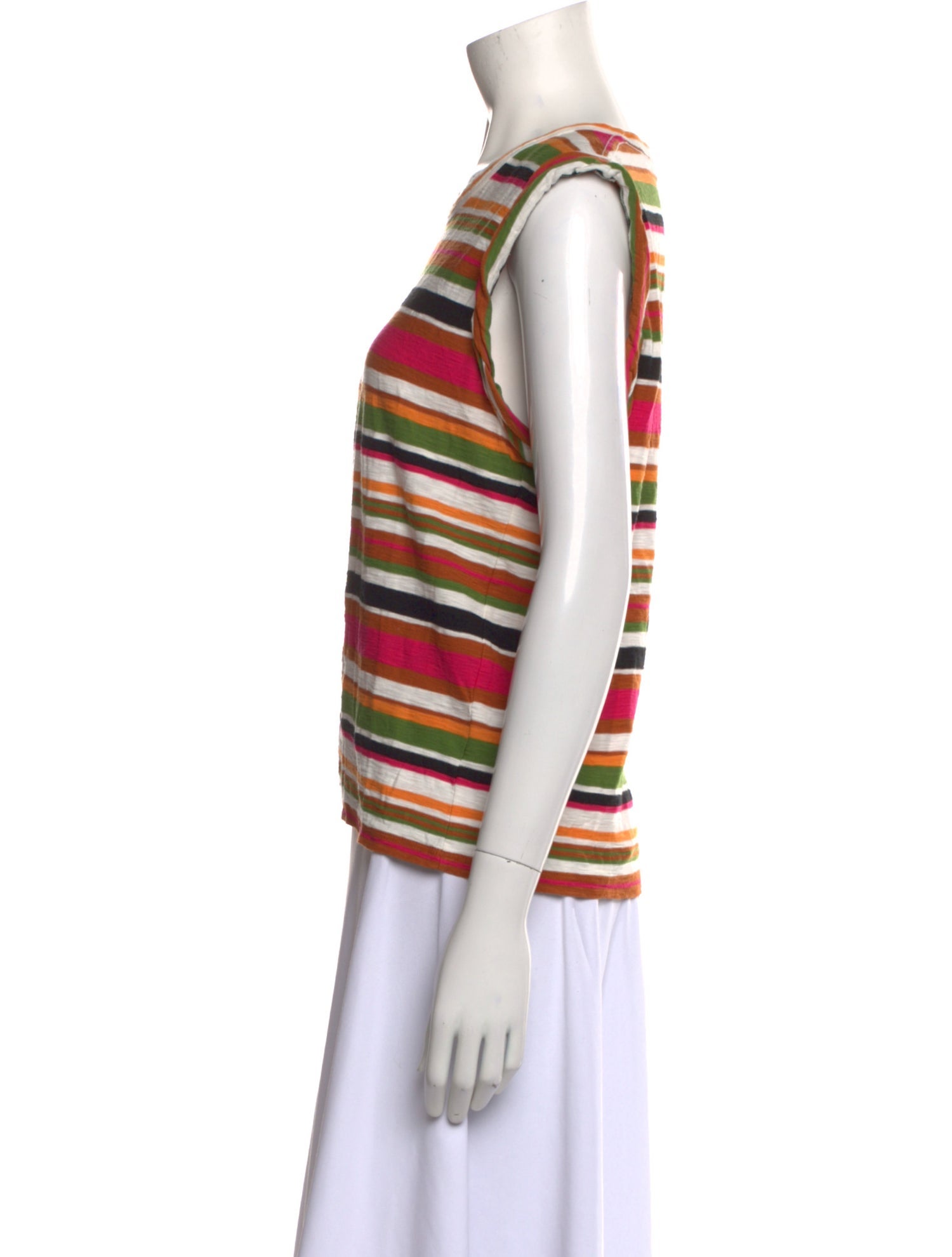 Veronica Beard Striped Scoop Neck T-Shirt