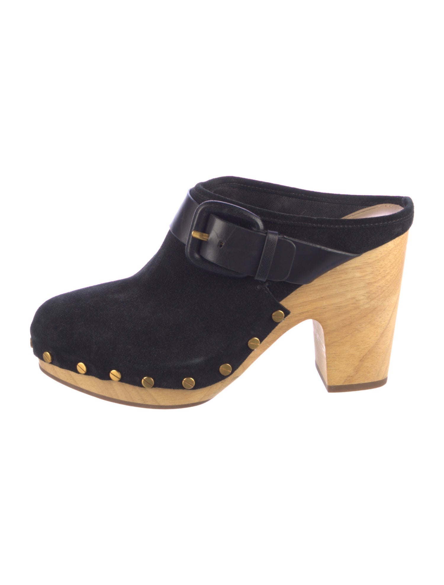 Veronica Beard Suede Studded Accents Mules