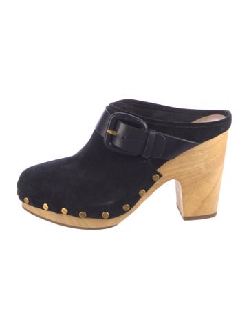 Veronica Beard Pumps Suede Studded Accents Mules 6