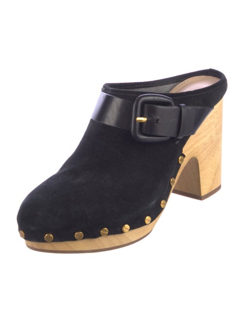 Veronica Beard Suede Studded Accents Mules