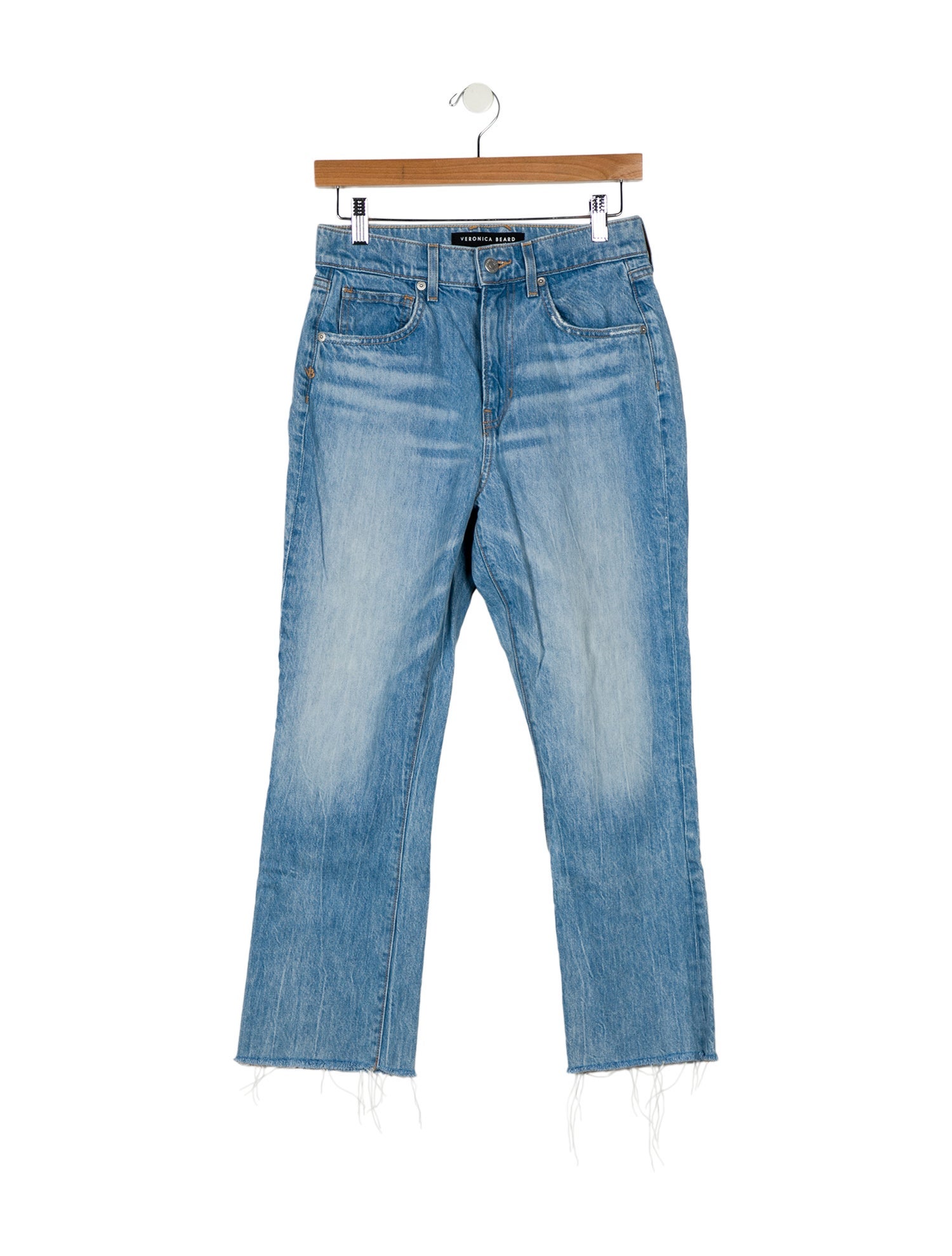 Veronica Beard Mid-Rise Straight Leg Jeans