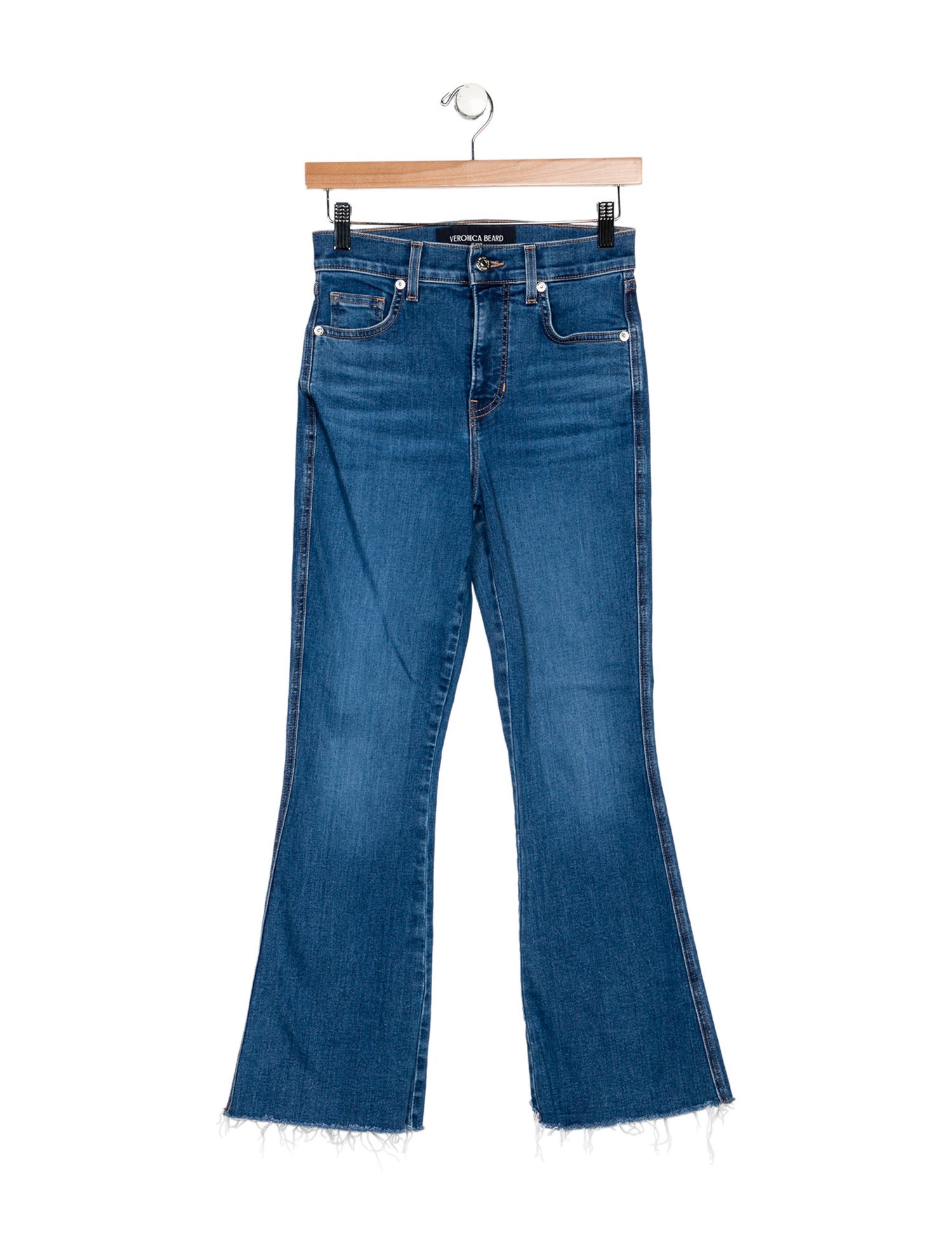 Veronica Beard Mid-Rise Wide Leg Jeans
