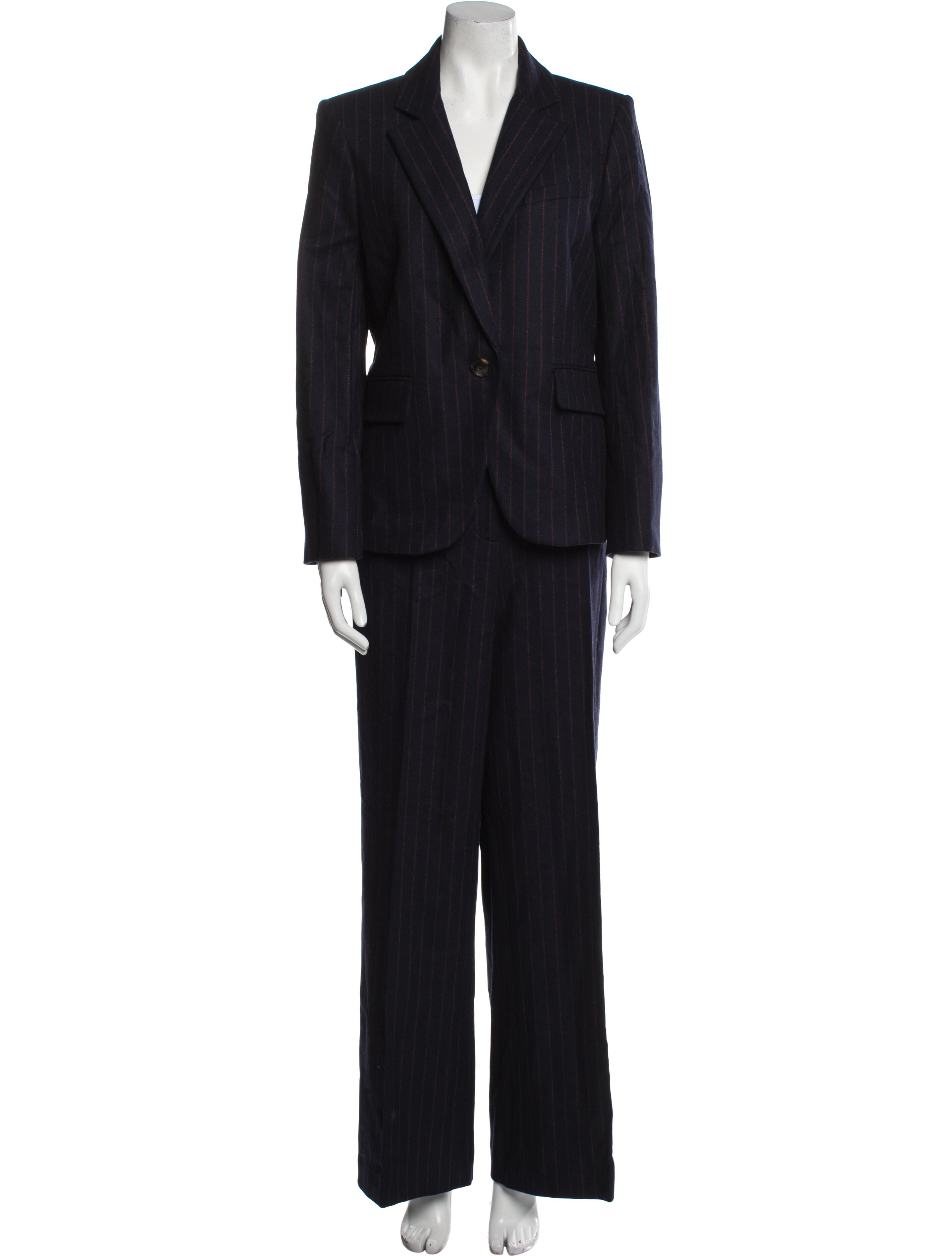 Veronica Beard Wool Striped Pantsuit
