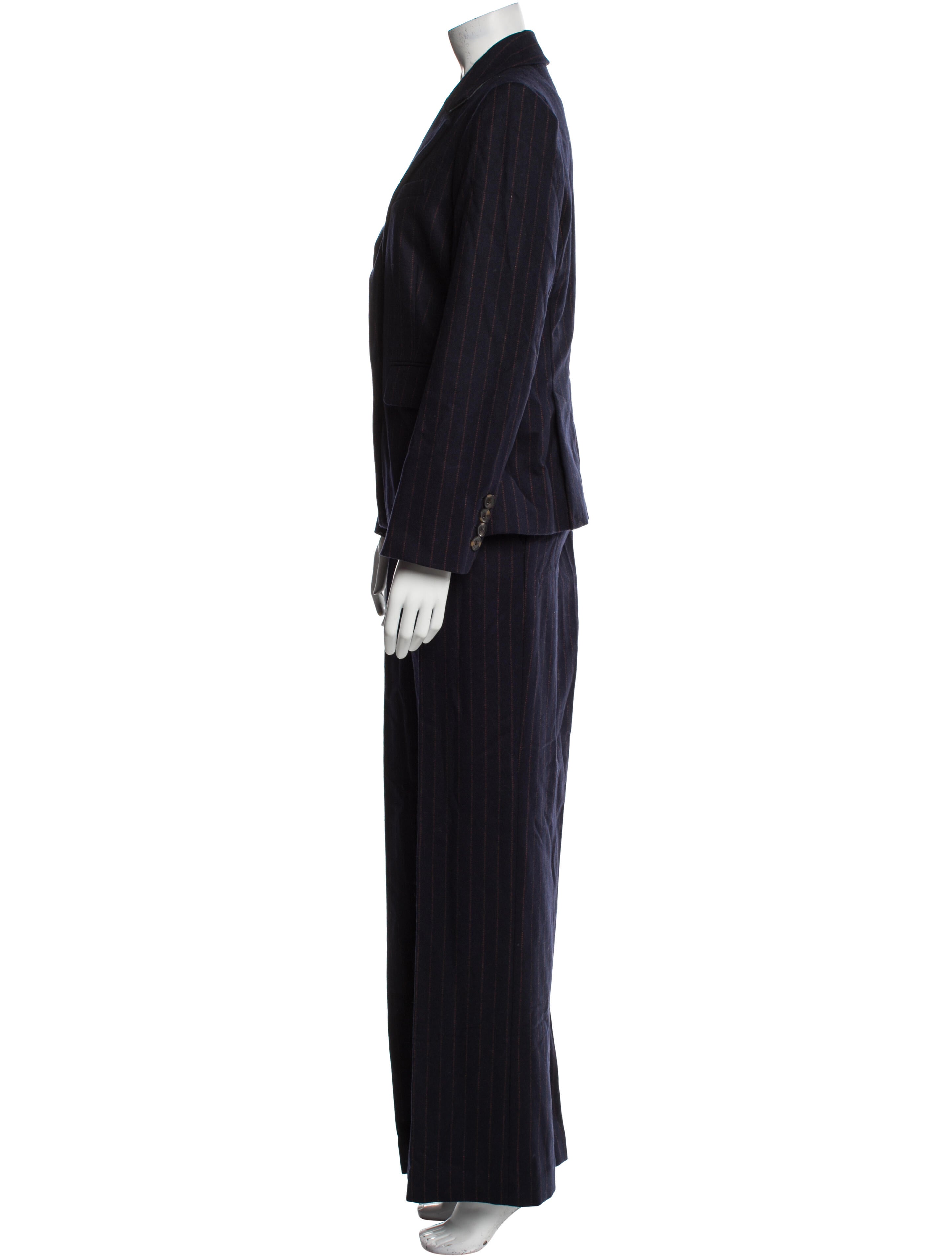 Veronica Beard Wool Striped Pantsuit