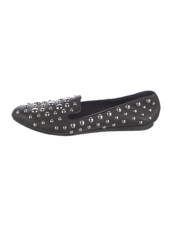 Veronica Beard Leather Studded Accents Flats