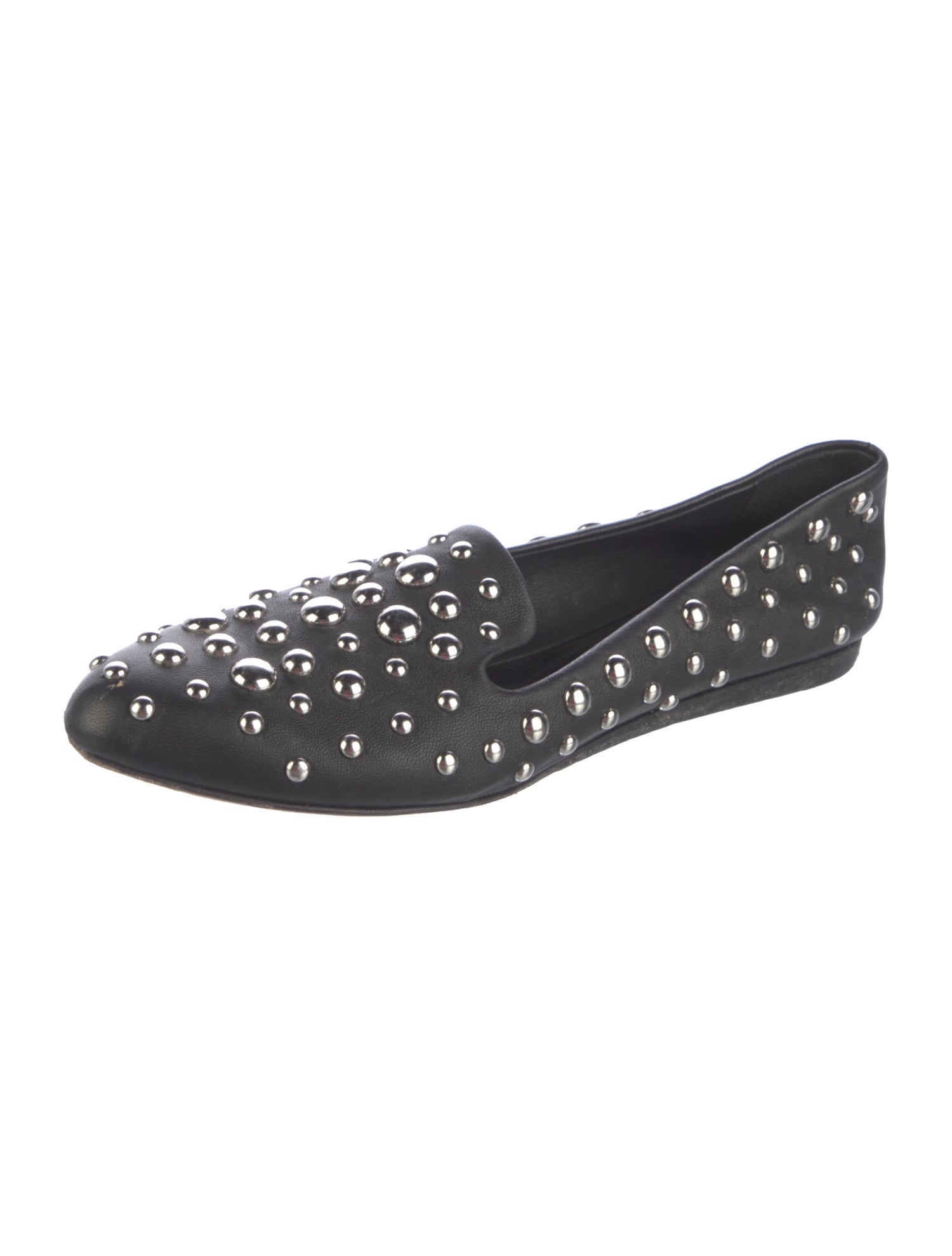 Veronica Beard Leather Studded Accents Flats