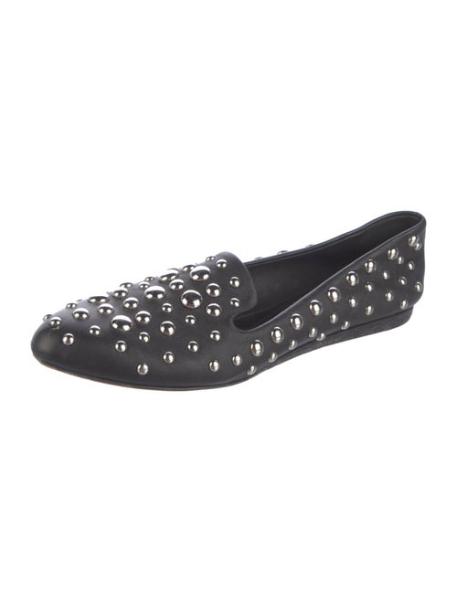 Veronica Beard Leather Studded Accents Flats