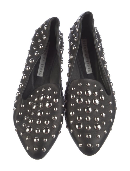 Veronica Beard Leather Studded Accents Flats