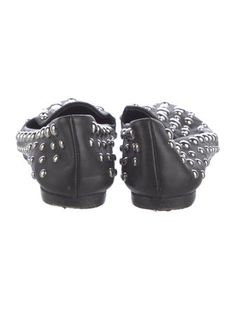 Veronica Beard Leather Studded Accents Flats