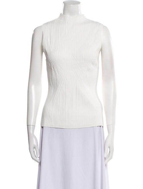 Veronica Beard Mock Neck Sleeveless Top