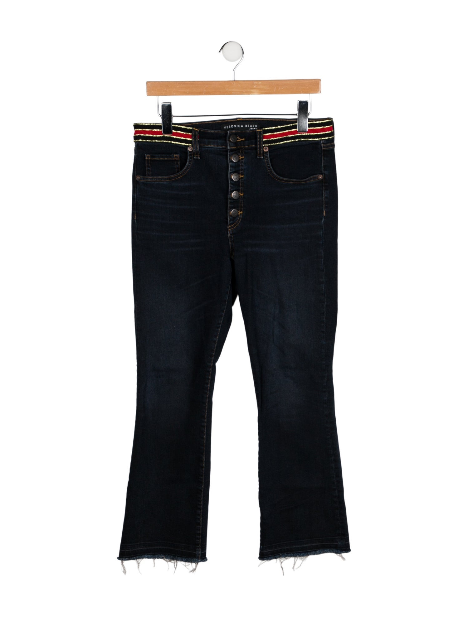 Veronica Beard Mid-Rise Straight Leg Jeans