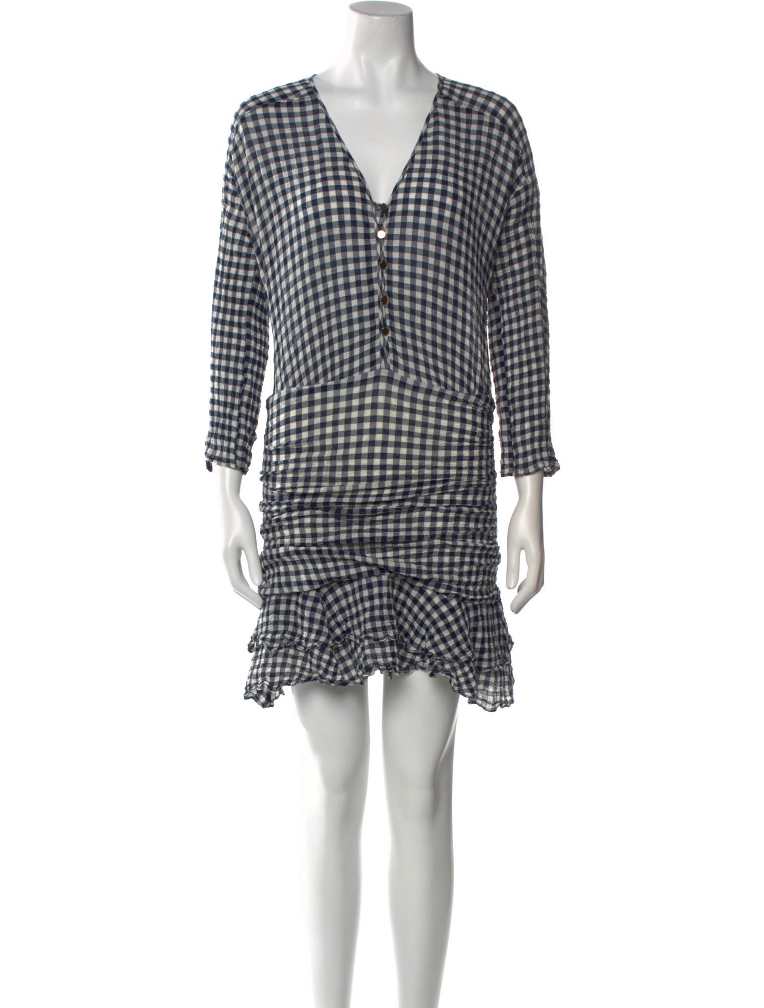 Veronica Beard Plaid Print Mini Dress