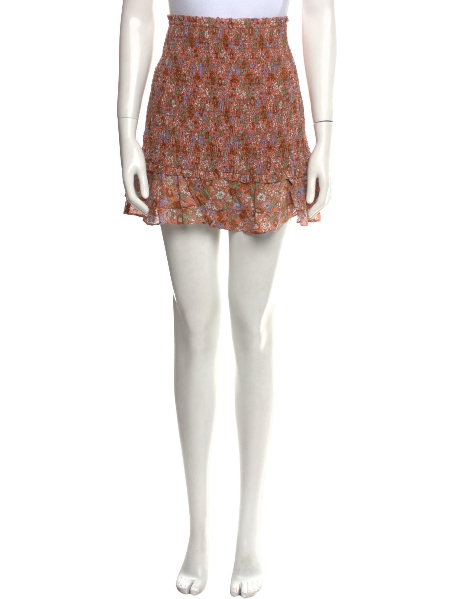 Veronica Beard Floral Print Mini Skirt