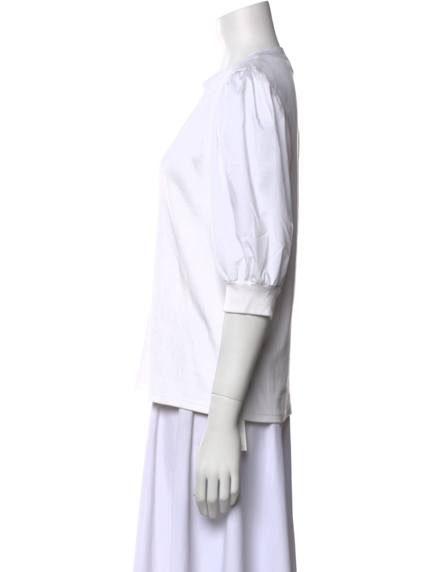 Veronica Beard V-Neck Three-Quarter Sleeve Blouse