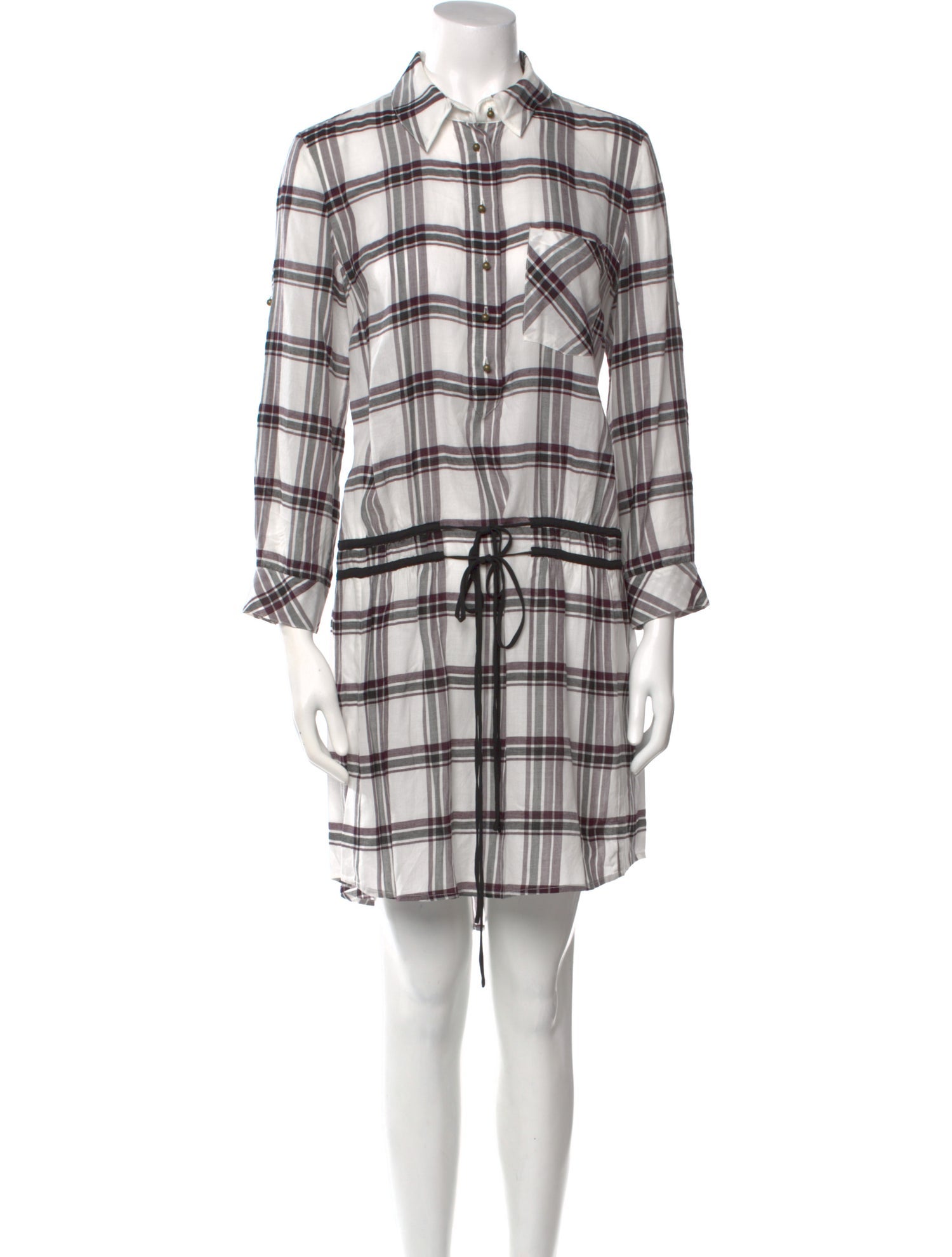 Veronica Beard Plaid Print Mini Dress
