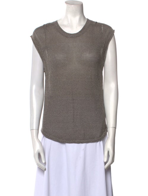 Veronica Beard Linen Scoop Neck Sweater