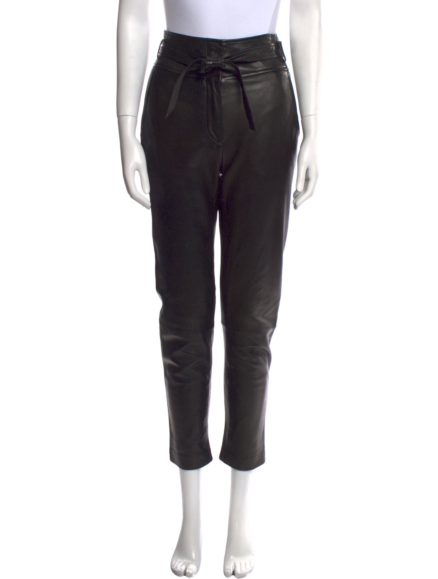 Veronica Beard Lamb Leather Skinny Leg Pants