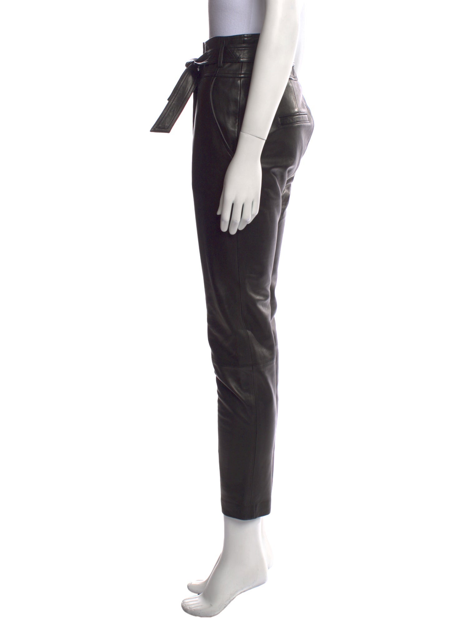 Veronica Beard Lamb Leather Skinny Leg Pants